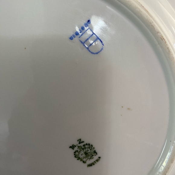 Antique MZ Austria Hand Painted gold Plate - Picture 5 of 6